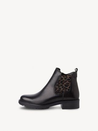 Tamaris Leder Chelsea Boot - Schwarz Tamaris Leder Chelsea Boot - Schwarz