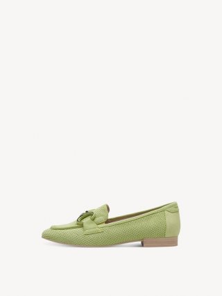 Tamaris Lederslipper - Grün