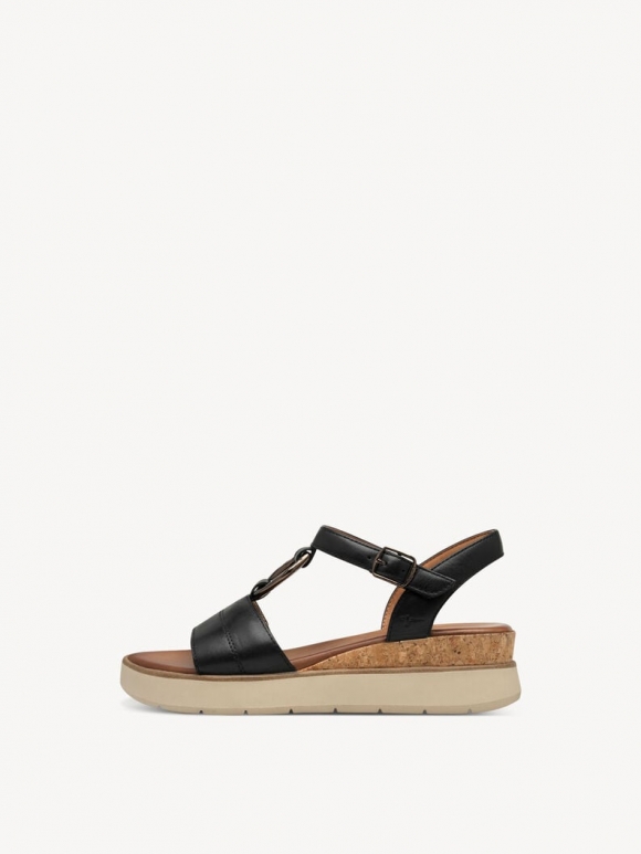 Tamaris Ledersandalette - Schwarz