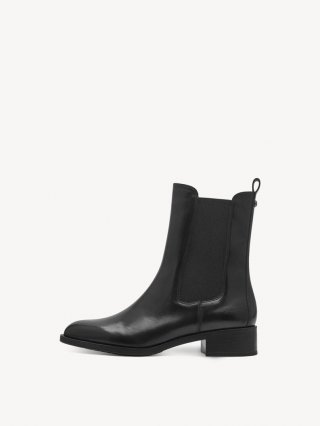 Tamaris Leder Chelsea Boot - Schwarz Tamaris Leder Chelsea Boot - Schwarz