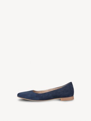 Tamaris Lederballerina - Blau Tamaris Lederballerina - Blau