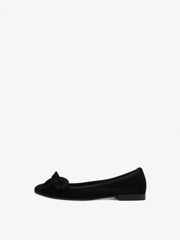 Tamaris Lederballerina - Schwarz Tamaris Lederballerina - Schwarz