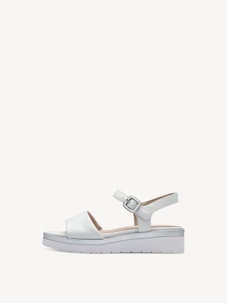 Tamaris Ledersandalette - Weiß