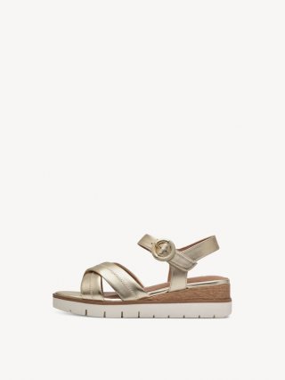 Tamaris Ledersandalette - Gold