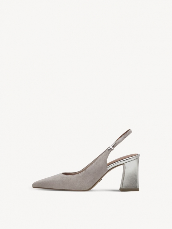 Tamaris Lederslingpumps - Grau Tamaris Lederslingpumps - Grau