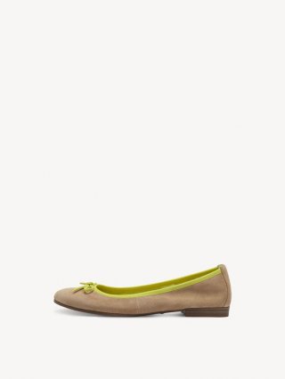 Tamaris Lederballerina - Beige Tamaris Lederballerina - Beige