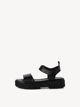Tamaris Ledersandalette - Schwarz