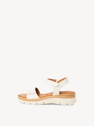Tamaris Ledersandalette - Weiß
