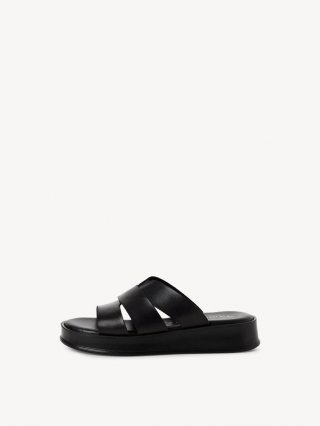Tamaris Lederpantolette - Schwarz Tamaris Lederpantolette - Schwarz