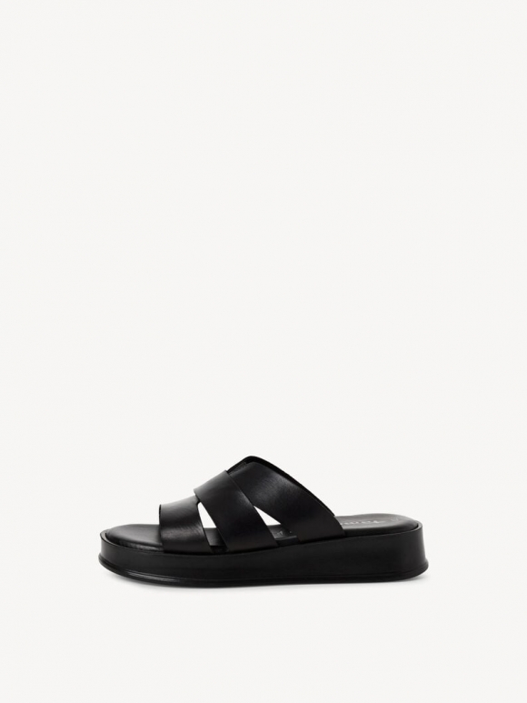 Tamaris Lederpantolette - Schwarz Tamaris Lederpantolette - Schwarz