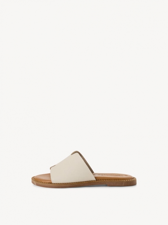 Tamaris Lederpantolette - Beige Tamaris Lederpantolette - Beige