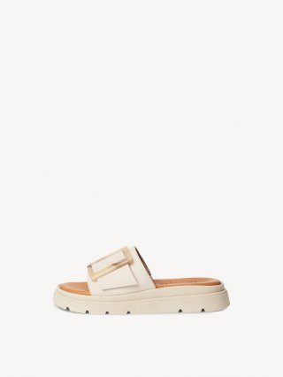 Tamaris Lederpantolette - Beige
