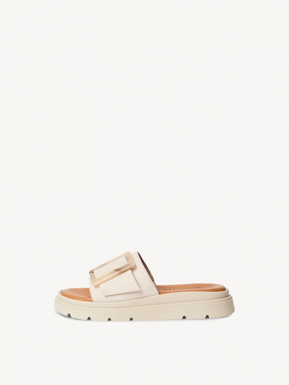 Tamaris Lederpantolette - Beige Tamaris Lederpantolette - Beige