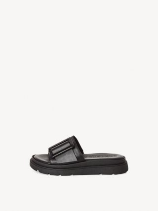 Tamaris Lederpantolette - Schwarz Tamaris Lederpantolette - Schwarz