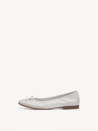 Tamaris Lederballerina - Weiß