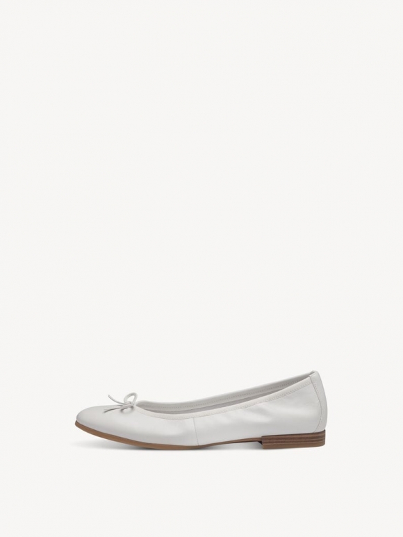 Tamaris Lederballerina - Weiß Tamaris Lederballerina - Weiß