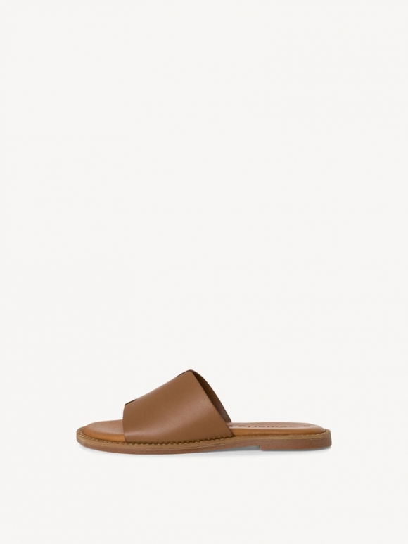 Tamaris Lederpantolette - Braun