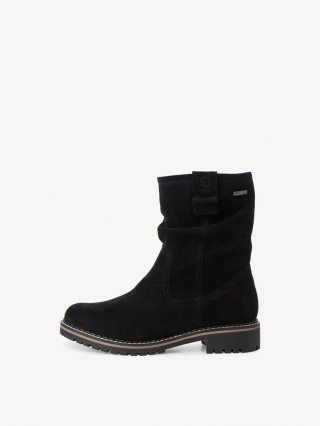 Tamaris Lederstiefelette - Schwarz Warmfutter Tamaris Lederstiefelette - Schwarz Warmfutter