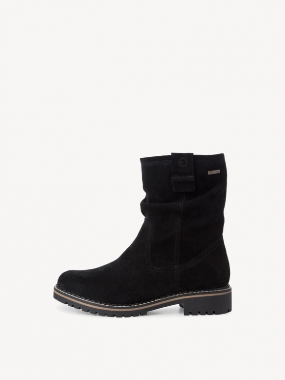 Tamaris Lederstiefelette - Schwarz Warmfutter Tamaris Lederstiefelette - Schwarz Warmfutter