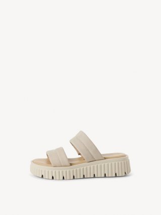 Tamaris Lederpantolette - Beige Tamaris Lederpantolette - Beige
