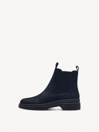 Tamaris Leder Chelsea Boot - Blau