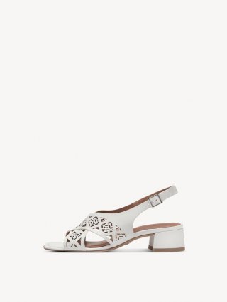 Tamaris Ledersandalette - Weiß
