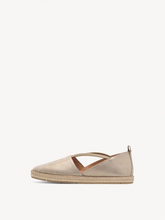 Tamaris Lederespadrill - Beige Tamaris Lederespadrill - Beige