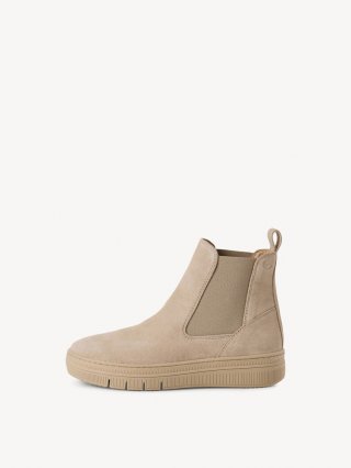 Tamaris Leder Chelsea Boot - Beige
