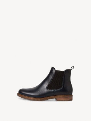 Tamaris Leder Chelsea Boot - Blau