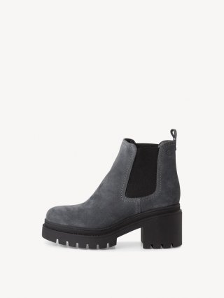 Tamaris Leder Chelsea Boot - Grau Tamaris Leder Chelsea Boot - Grau