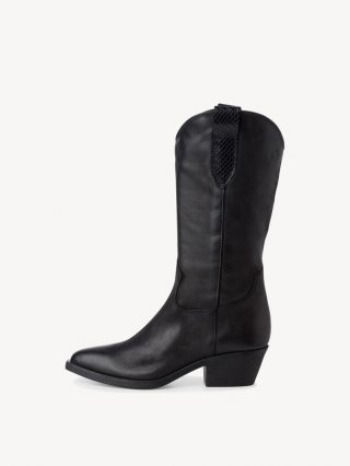 Tamaris Lederstiefel - Schwarz