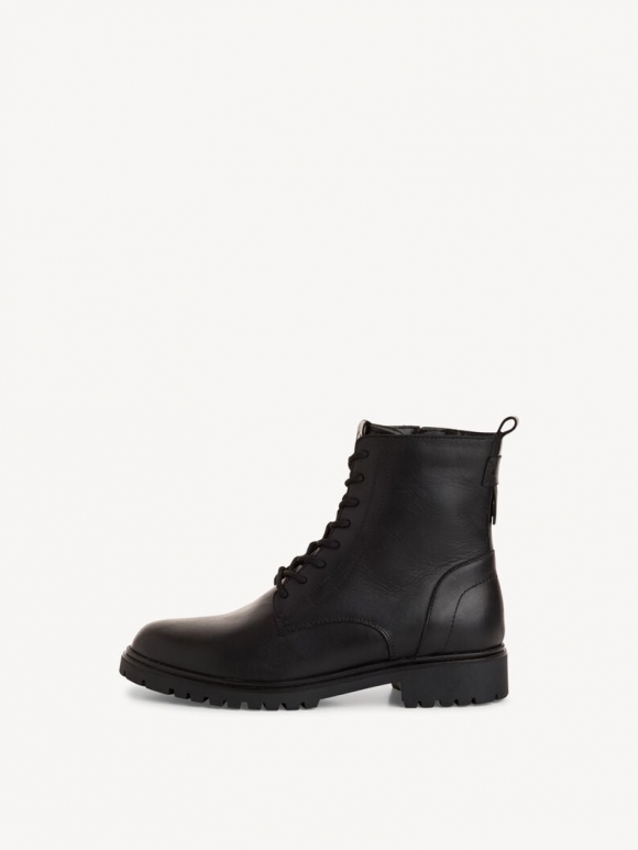 Tamaris Lederstiefelette - Schwarz Warmfutter Tamaris Lederstiefelette - Schwarz Warmfutter