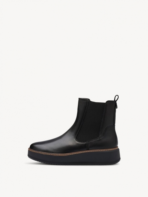 Tamaris Leder Chelsea Boot - Schwarz
