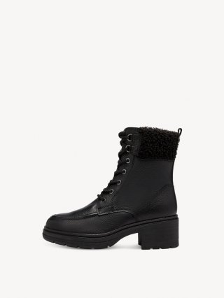 Tamaris Lederstiefelette - Schwarz Warmfutter Tamaris Lederstiefelette - Schwarz Warmfutter