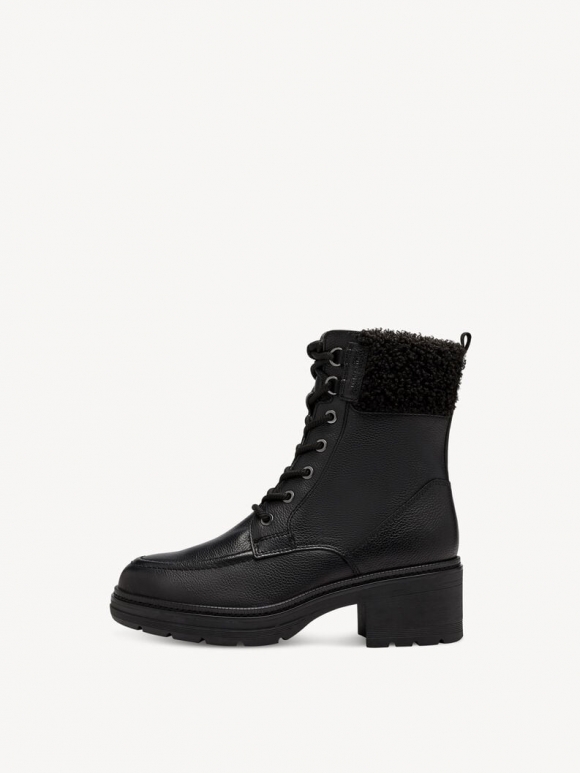 Tamaris Lederstiefelette - Schwarz Warmfutter Tamaris Lederstiefelette - Schwarz Warmfutter