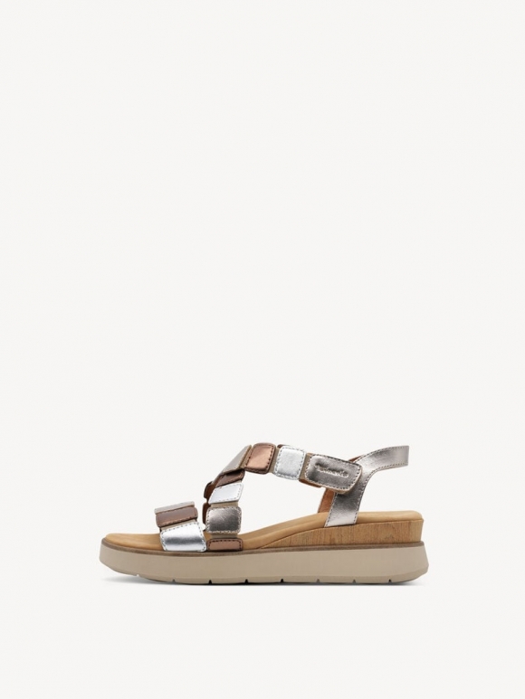 Tamaris Ledersandalette - Metallic