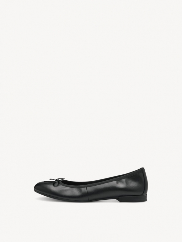 Tamaris Lederballerina - Schwarz Tamaris Lederballerina - Schwarz
