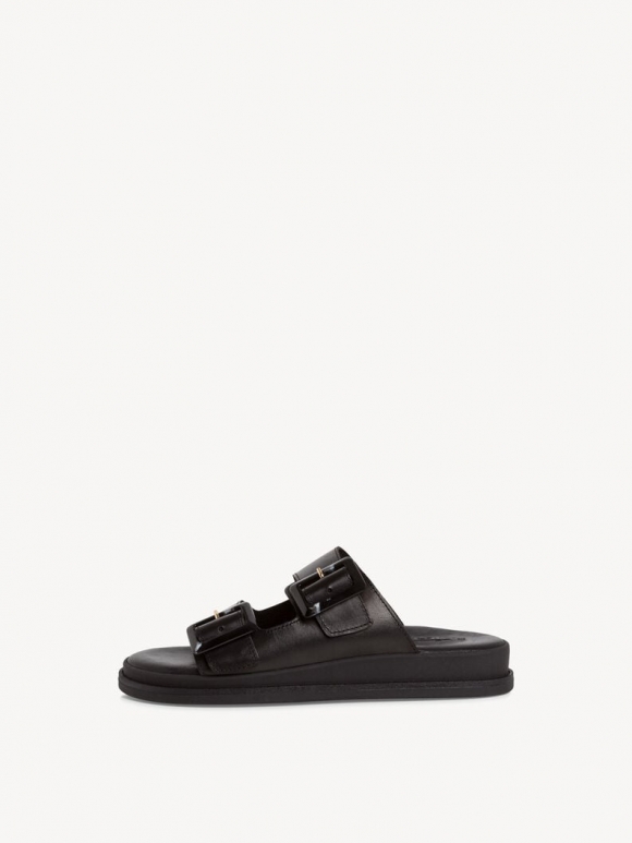 Tamaris Lederpantolette - Schwarz Tamaris Lederpantolette - Schwarz