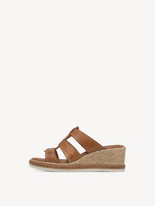 Tamaris Lederpantolette - Braun Tamaris Lederpantolette - Braun