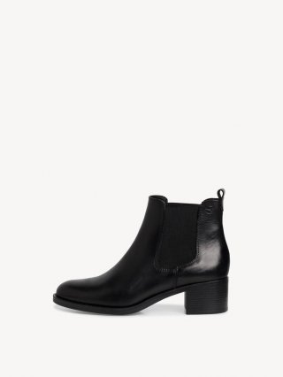 Tamaris Leder Chelsea Boot - Schwarz Tamaris Leder Chelsea Boot - Schwarz