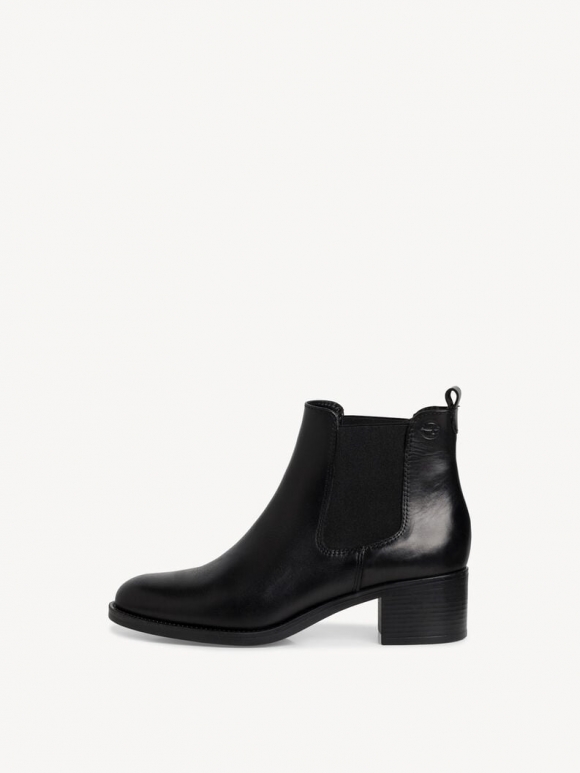 Tamaris Leder Chelsea Boot - Schwarz Tamaris Leder Chelsea Boot - Schwarz