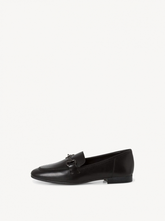 Tamaris Lederslipper - Schwarz Tamaris Lederslipper - Schwarz