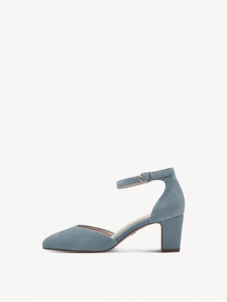 Tamaris Lederpumps - Blau