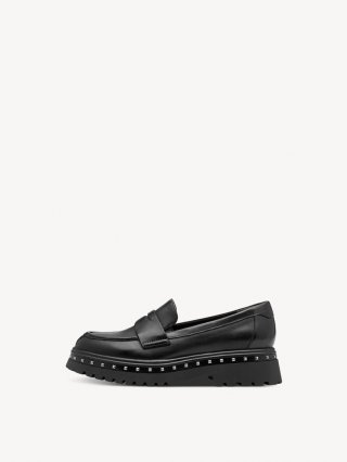 Tamaris Lederslipper - Schwarz Tamaris Lederslipper - Schwarz