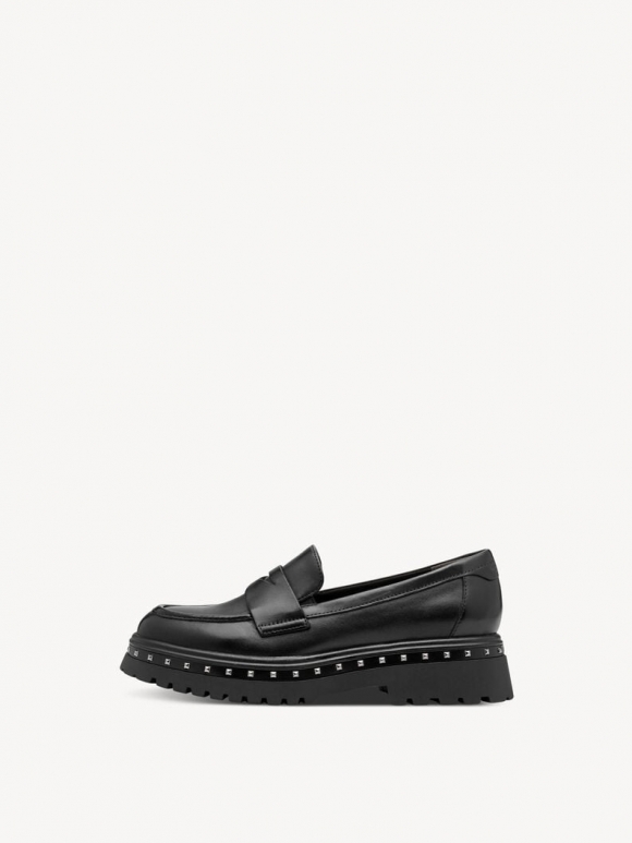 Tamaris Lederslipper - Schwarz Tamaris Lederslipper - Schwarz