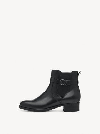 Tamaris Leder Chelsea Boot - Schwarz Tamaris Leder Chelsea Boot - Schwarz