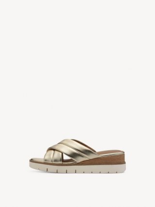 Tamaris Lederpantolette - Gold