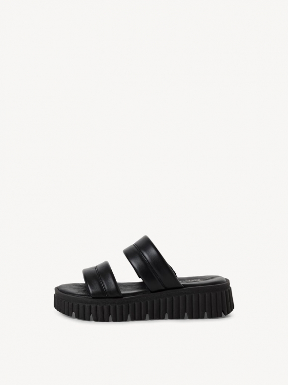Tamaris Lederpantolette - Schwarz Tamaris Lederpantolette - Schwarz