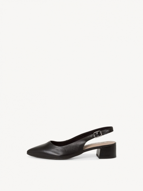 Tamaris Lederslingpumps - Schwarz