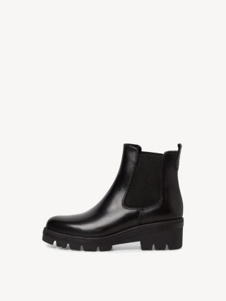 Tamaris Leder Chelsea Boot - Schwarz Tamaris Leder Chelsea Boot - Schwarz